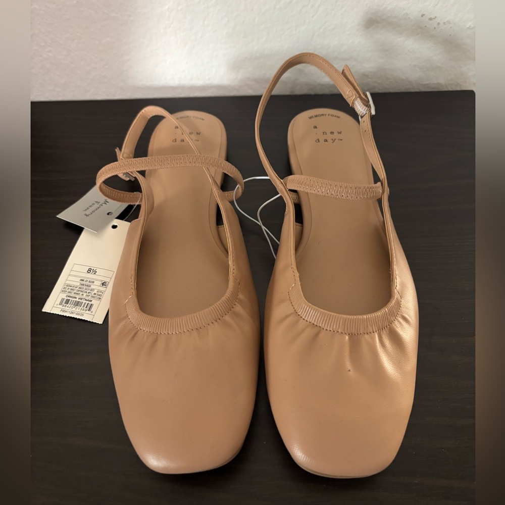 Target Nude/Tan Slingback Ballet Flats